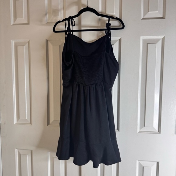 Express Black Ruffle Hem Strapless Dress - Picture 2 of 9